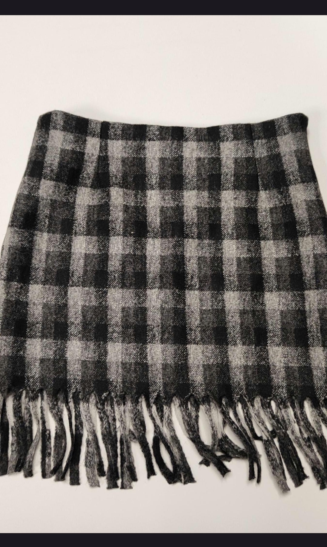 Gonna a tubino con frange